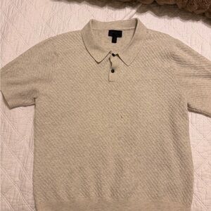 Magaschoni Textured Beige Polo Shirt